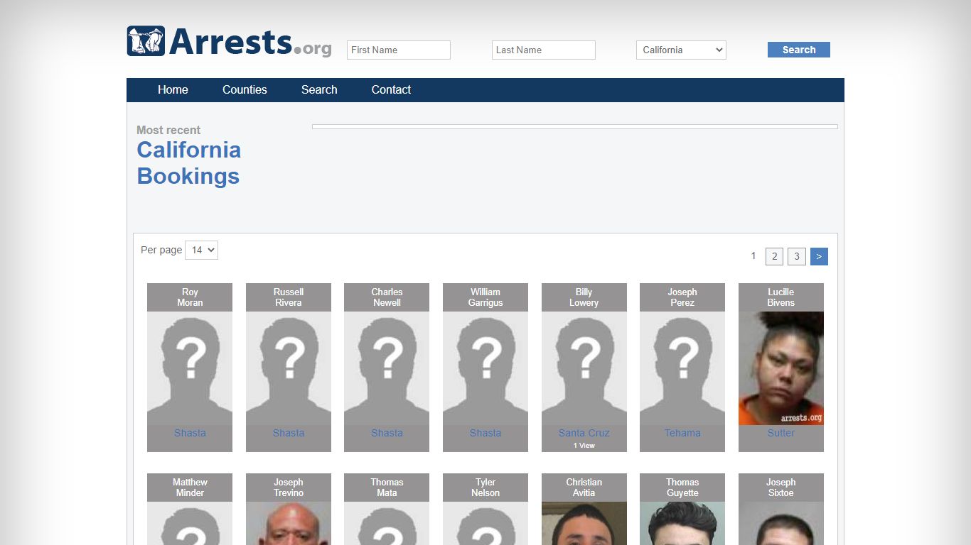 California Arrests and Inmate Search